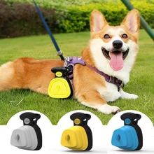 Portable Dog Poop Bag Holder Dispenser Handheld Size for Outdoor Walking Travel Scoop Container with Pet Waste Poop Bags