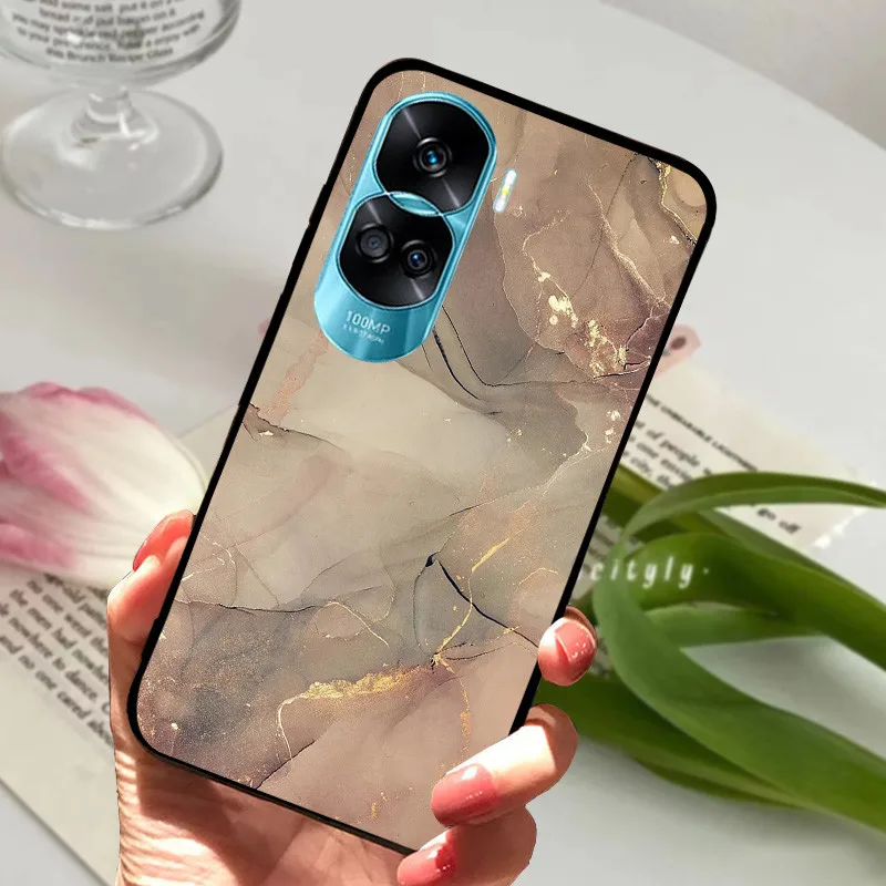 Sleek Black Silicone Soft Painted Protective Case