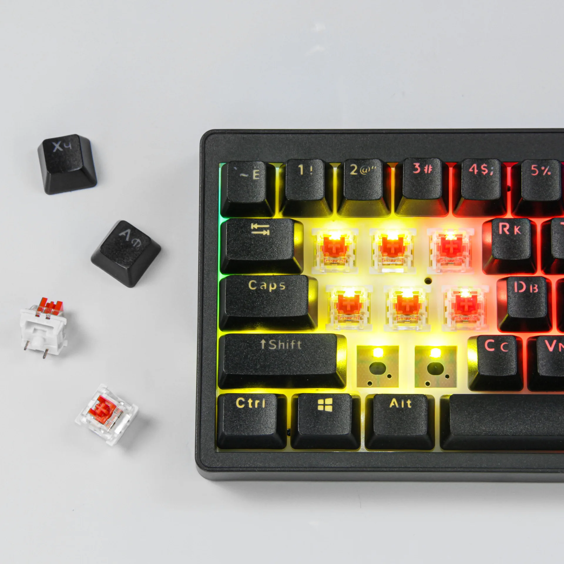 Zifiend ag68 teclado mecânico com fio junta construção quente