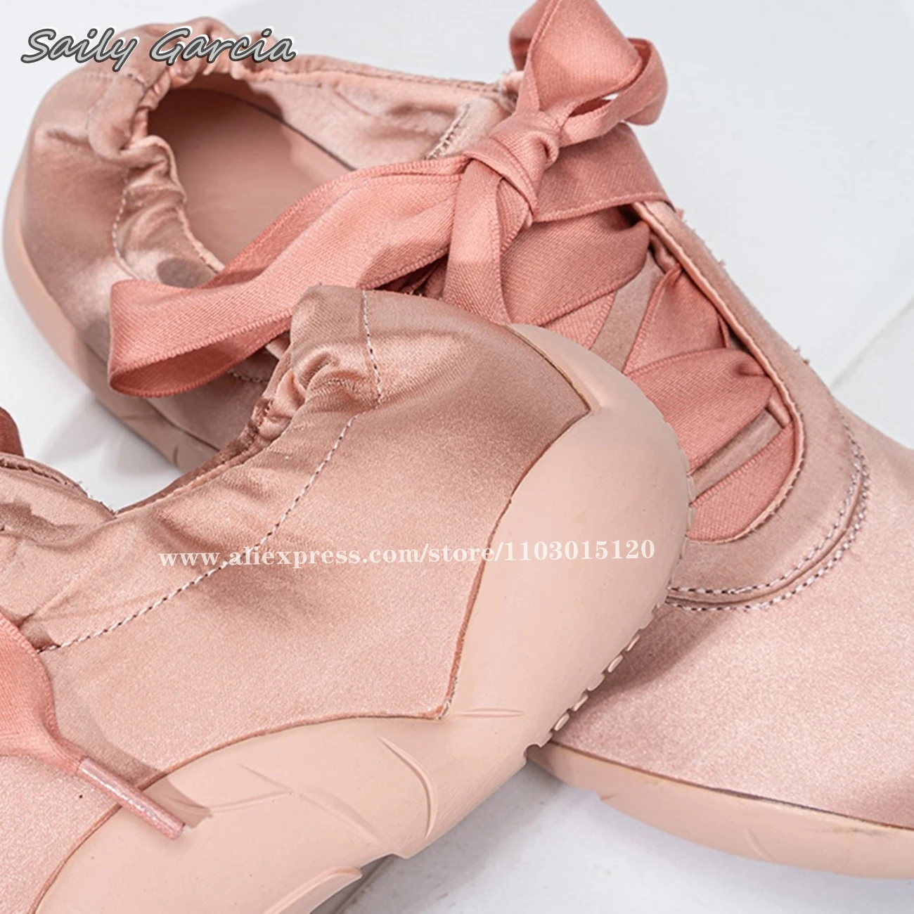 Solid Silk Elastic Heel Lace Up Ballet Flats 2024 New Fashion All-Match Casual Shoes Round Toe Anti-slip Daily Women Shoes