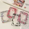 MINKYS Kawaii Acrylic Milk Cow Cat Kpop Photocard Holder Photo Card Holder Bag Pendant School Stationery 4