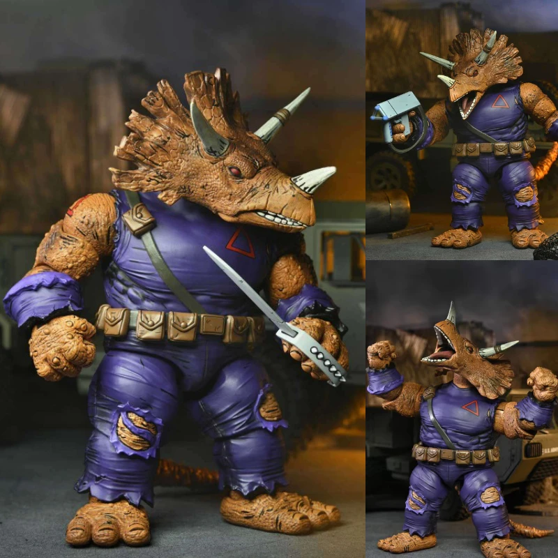

NECA Zog Triceratops Teenage Mutant Ninja Turtles Archie Comics 8 Inches Action Figure Model Gold Label Hobby Collectible Gift