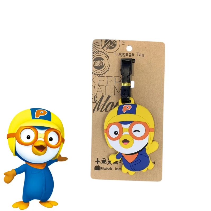 Cute Pororo Loopy Cartoon Character Anti-Loss Luggage Tag and Girly Decorative Pendant
