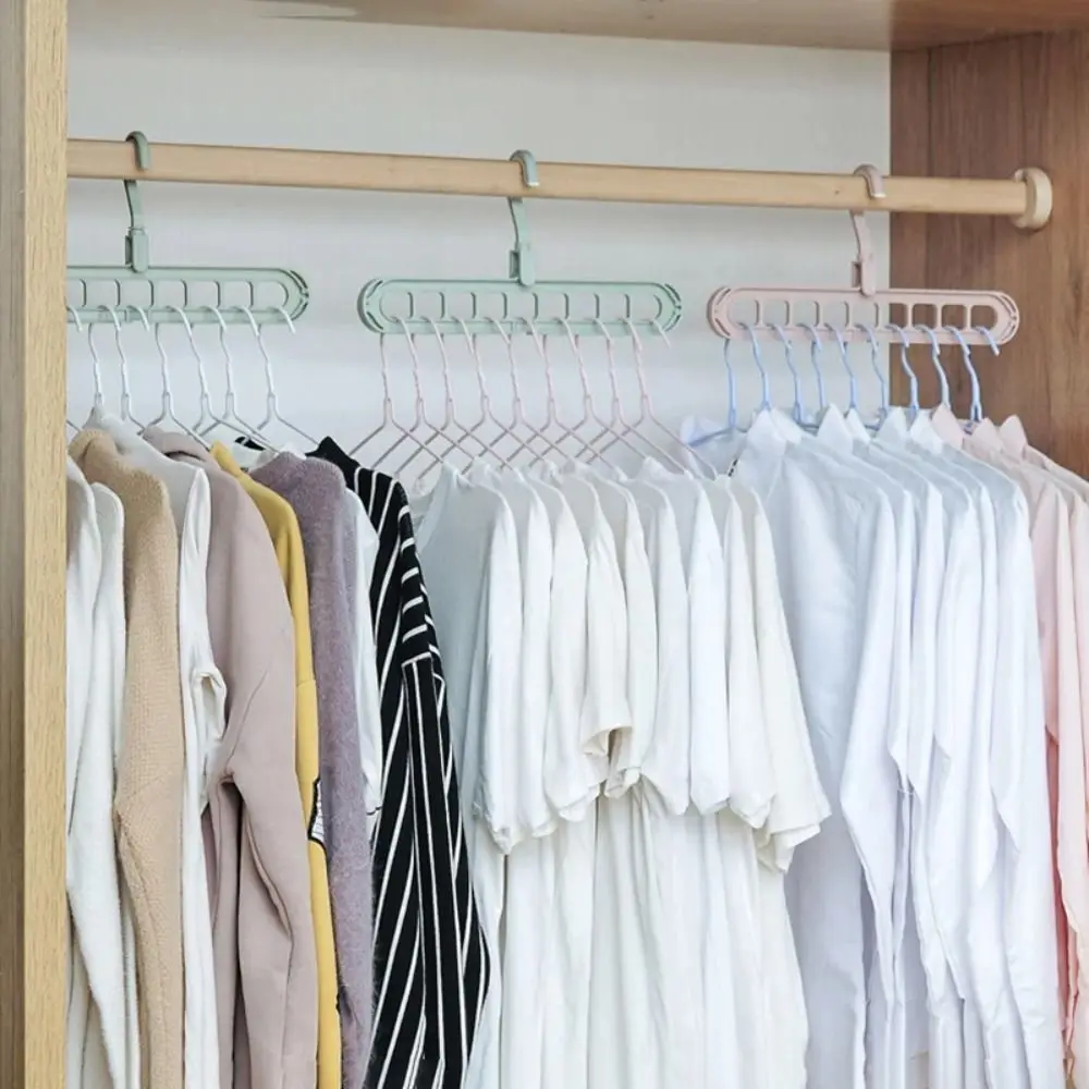 Space Saving 9 Hole Wardrobe Storage Rack