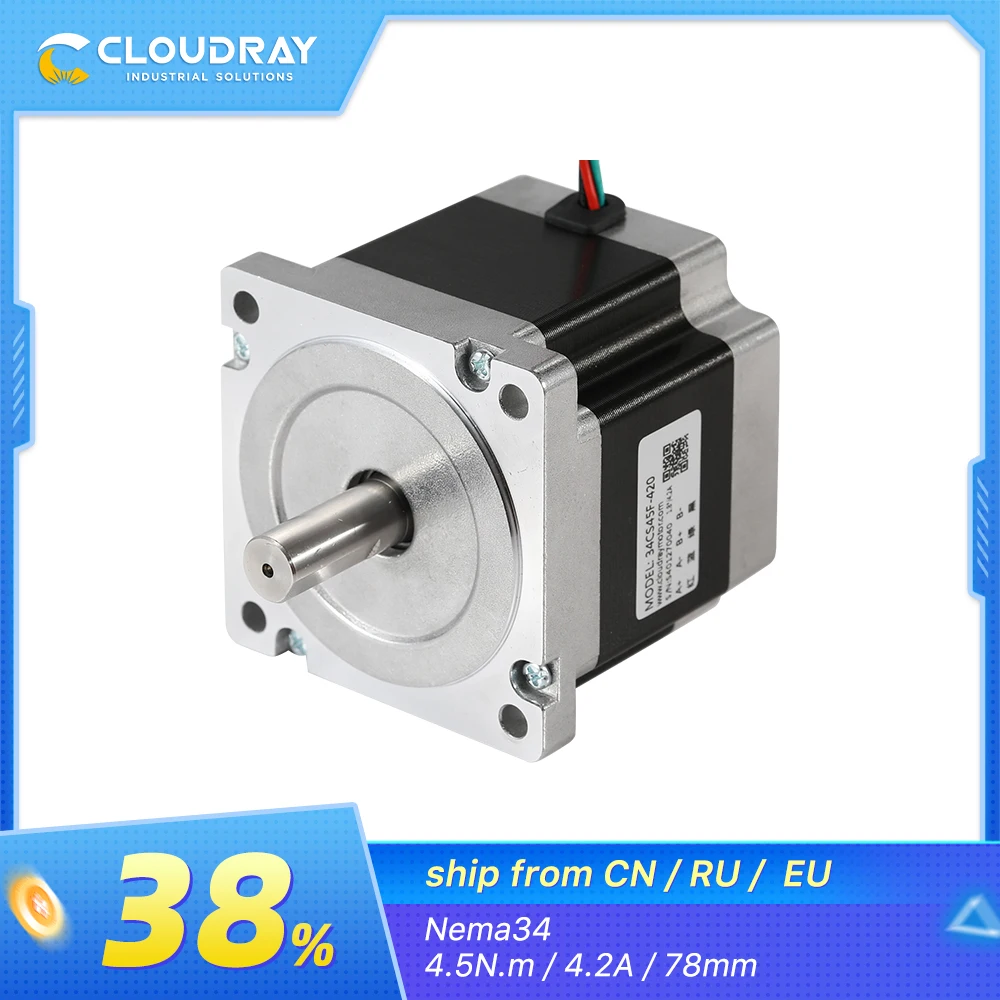 Nema 34 Stepper Motor 2 Phase 4.5N.m 4.2A（34CS45F-420）4-lead for CNC engraving milling machine high torque stepper motor