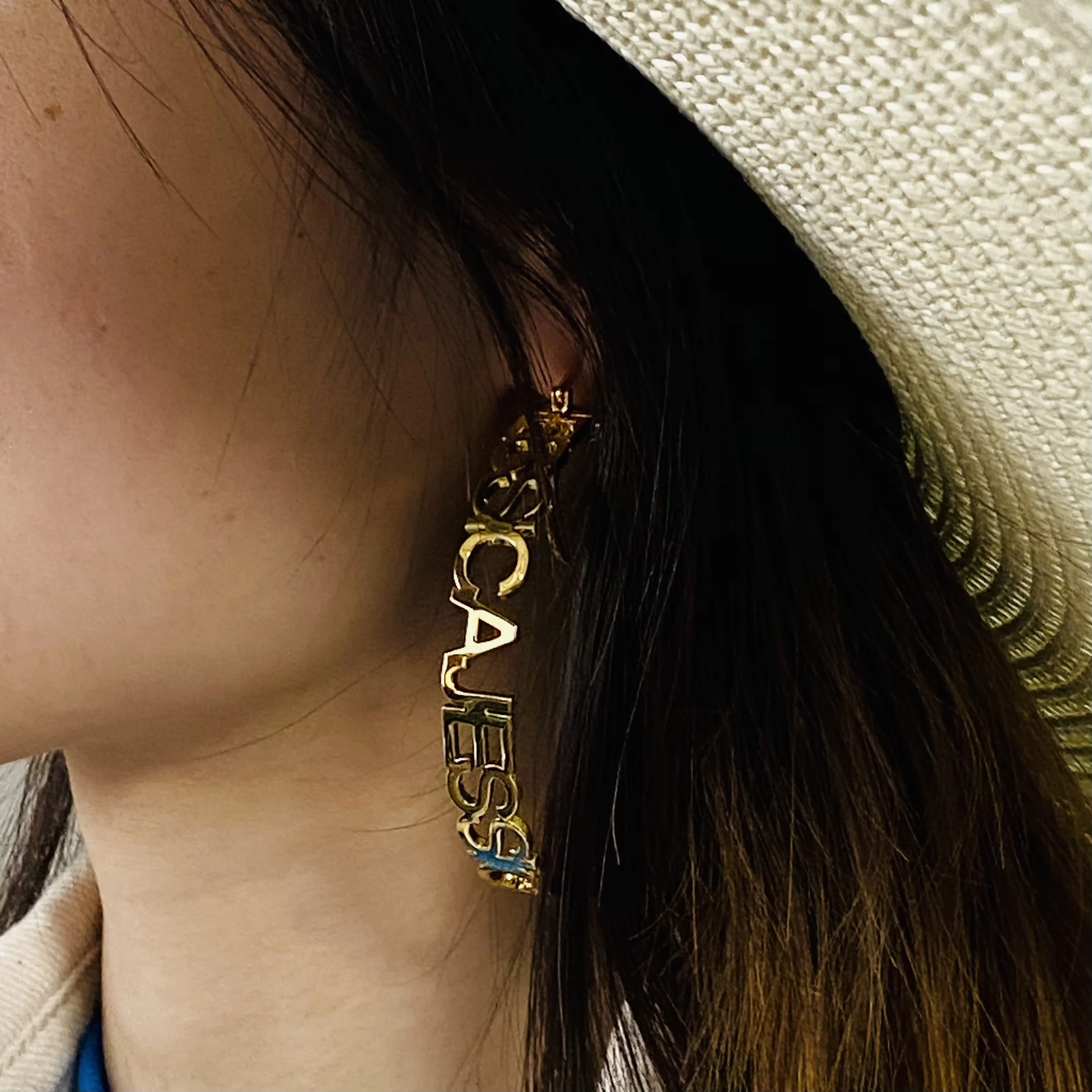 Custom Name Earring 2023 Trend New Summer Hoop Earrings For Women Personalized Gold Aesthetic Jewelry Wedding Sexy Accessories