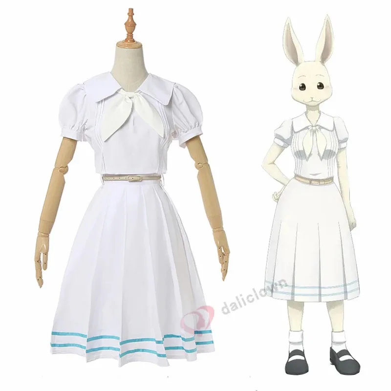 CyAnime BEASTARS Cosplay Costume Wig Legoshi Haru School Uniform Dress ...