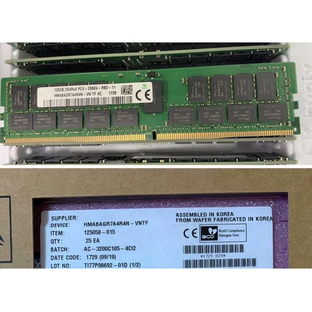 1 Pcs For SK Hynix RAM 128GB 2S4RX4 PC4-2666V-R 128G DDR4 2666 Server Memory HMABAGR7A4R4N-VN 4 1 Pcs For SK Hynix RAM 128GB 2S4RX4 PC4-2666V-R 128G DDR4 2666 Server Memory HMABAGR7A4R4N-VN - Image 2