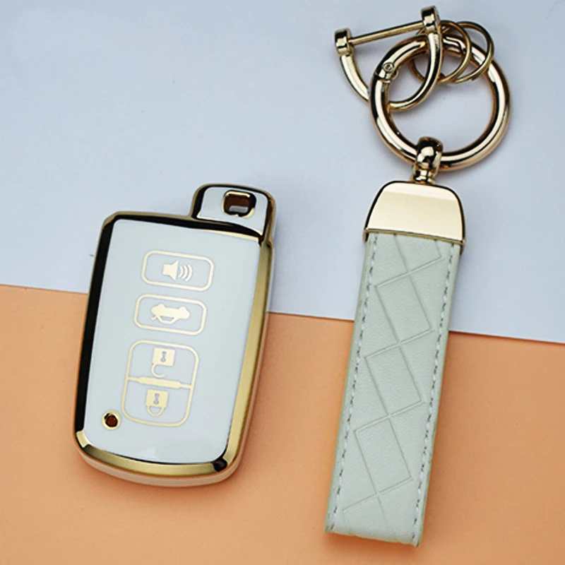 Premium TPU Car Key Case Cover - Elegant Auto Shell Holder and Fob Keychain