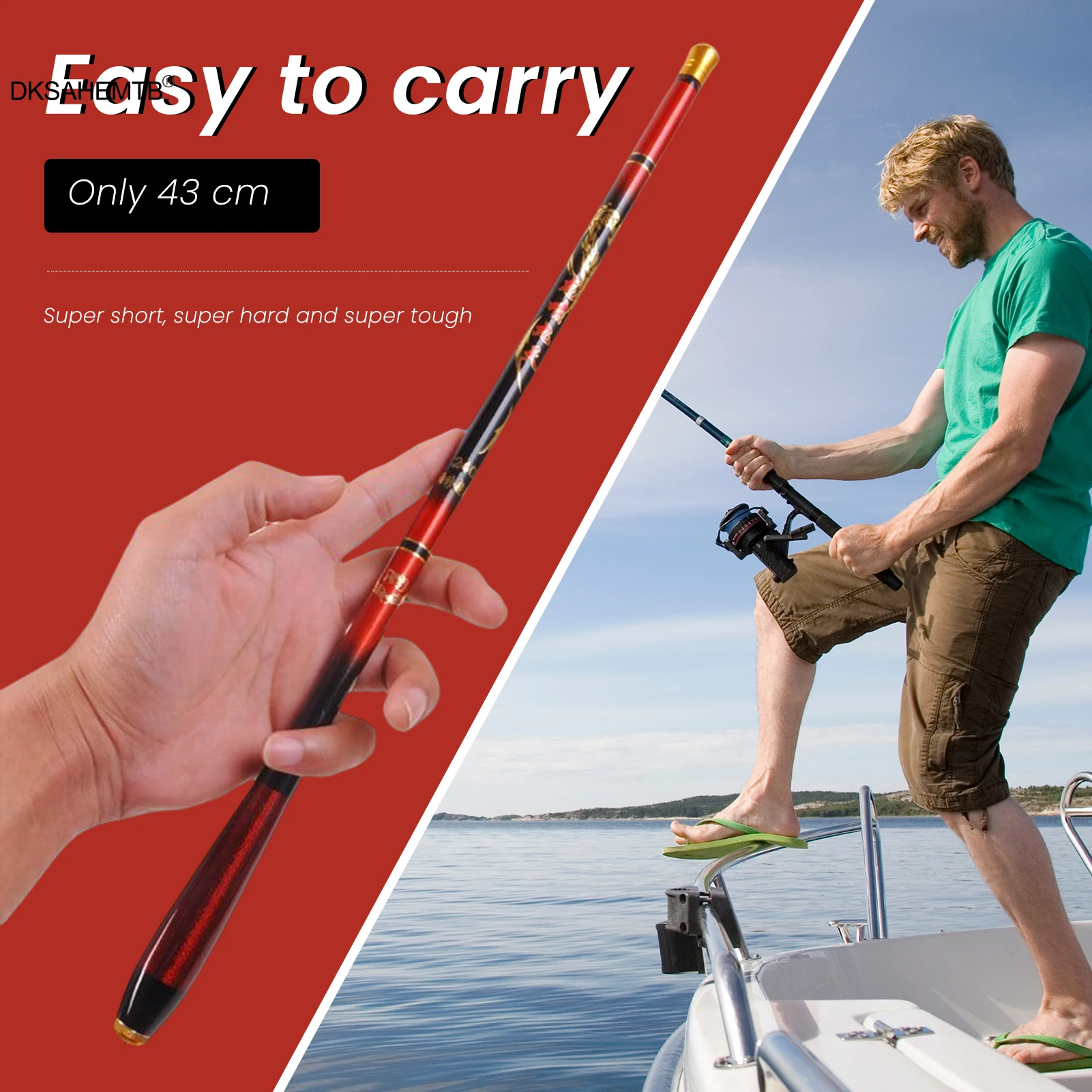 Super Light And Super Strong Carbon Fiber Hand Fishing Rod Super Hard  Telescopic Fishing Rod 1.5M-3.9M Long Fishing Rod
