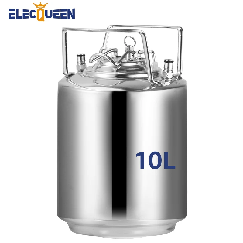 

10L Stainless steel Cornelius Style Beer OB Keg,Home brew Kegerator Barrel Ball Lock Keg 2.5 Gallon with Quality Metal Handles