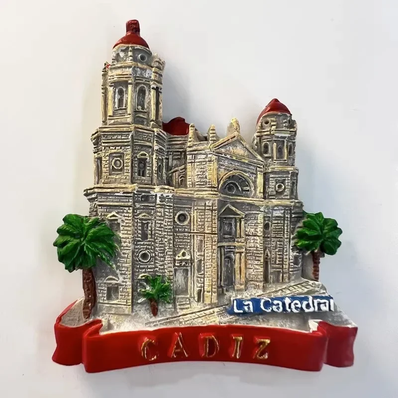Chitarra 3D Barcellona Spagna Frigorifero Magnete Frigo Souvenir turistici Mestieri Artigianali in Resina Fatti a Mano Adesivi magnetici Home Decorazioni da Cucina Regalo da Viaggio