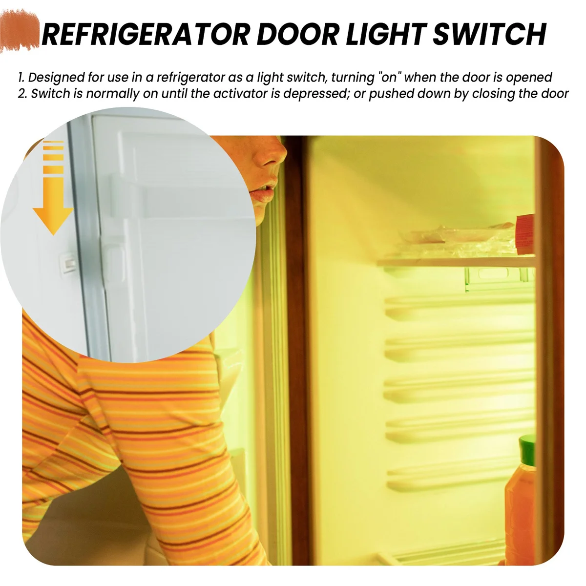 Refrigerator Door Lamp Light Switch Replacement Fridge Part Kitchen 5A 125V HOT