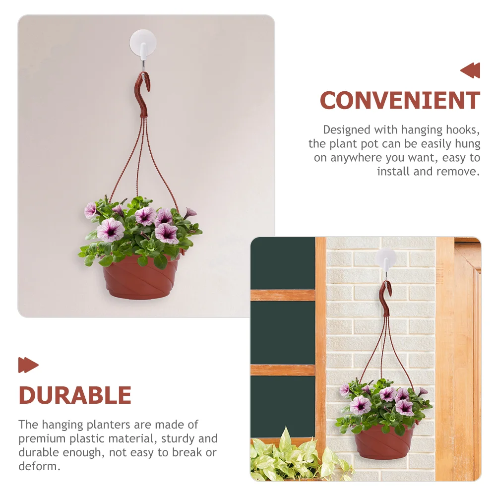 

6 Sets Flowerpot Hanging Planter Planters for Outdoor Plants Indoor Pots Garden Orchid