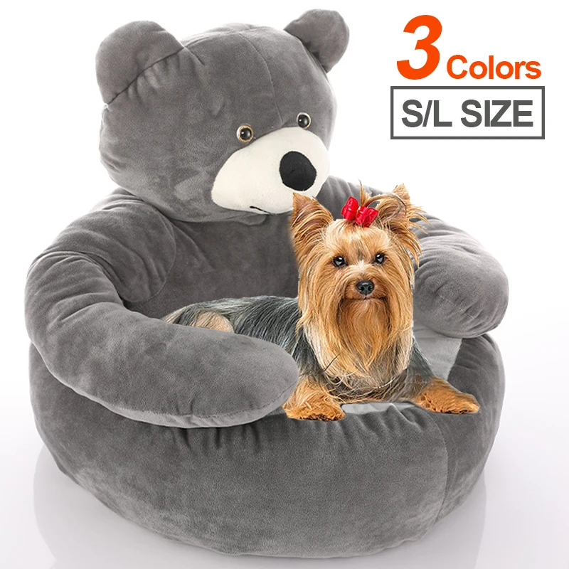 

Hug Cat Large Cushion Supplies Mat Pet Dogs Plush Bed Pet Warm Sofa Super Comfort Soft Puppy Sleeping Cute Bear Winter