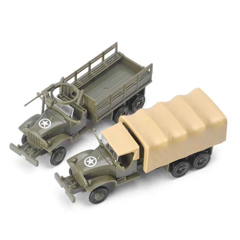 4D 1/72 Military Vehicles Model Truck Tank Jeeps Armored Transport Car Fighting Chariot Building Sand Table Scene Boy Toy Gift - 2