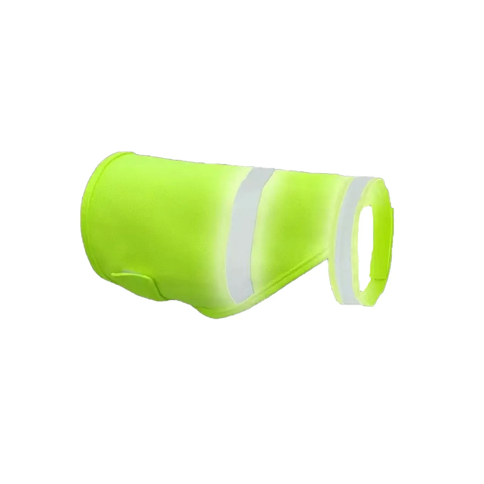 Dog wearing a reflective high-visibility vest