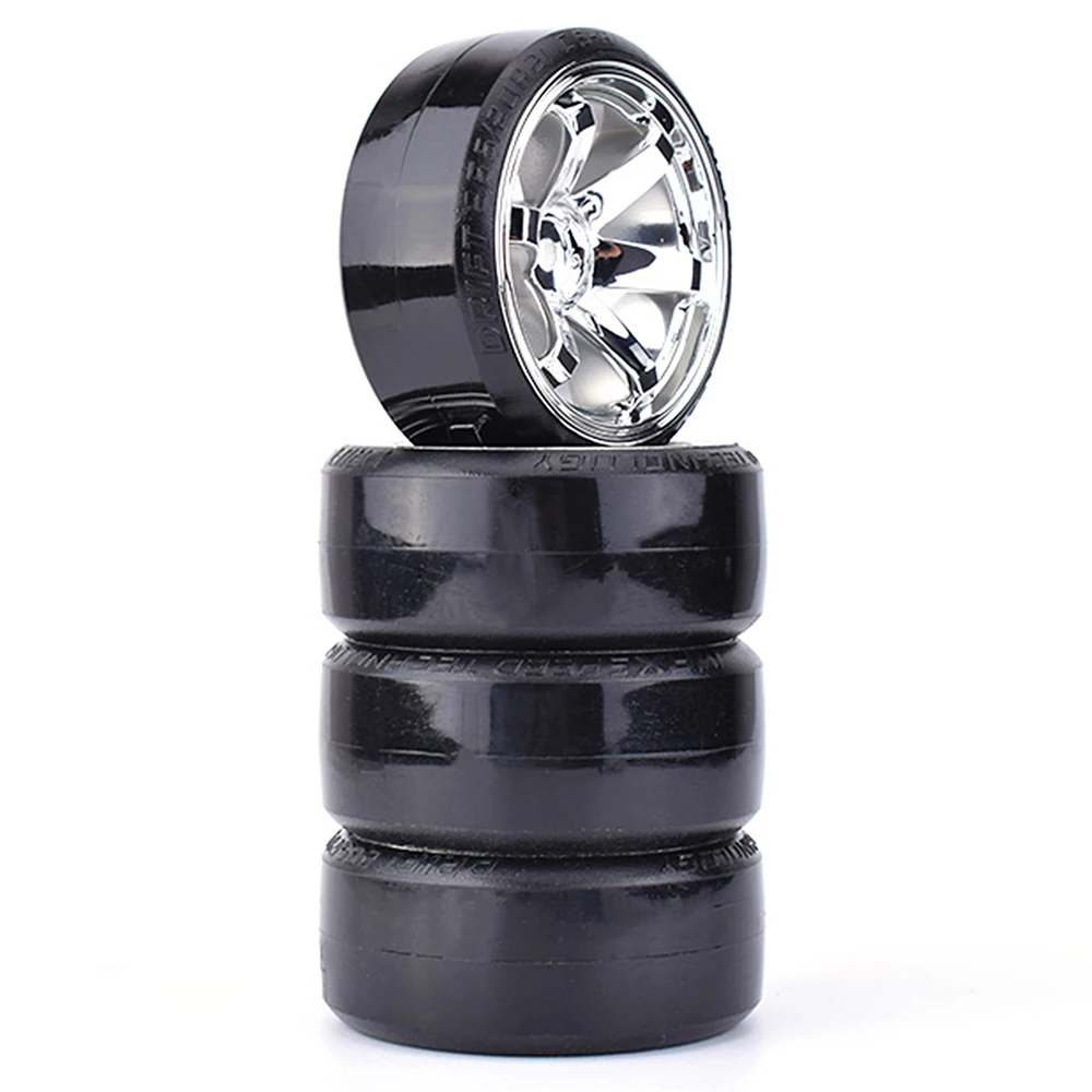4PCS 1/10 RC Drift Cars Wheel Hub Hard Pattern Tyre for 1:10 HSP Redcat Wltoys WPL Tamiya Traxxas RC Drift Car Accessories Toys Sb4030c971b914536bb00a132255ea1abi