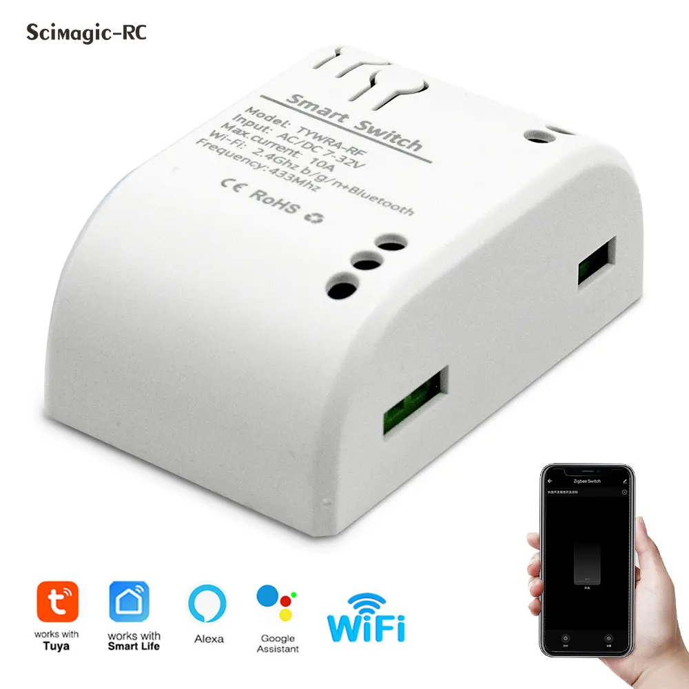 Tuya Smart Life App Wifi Garage Door Opener Controller Timer Gate Door Open/Close Monitor Controllo Vocale Con Alexa Google Home