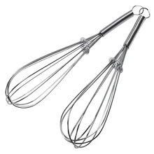 

2Pcs Stainless Steel Grip Wire Whisk Mixer Egg Beater 18Cm Long