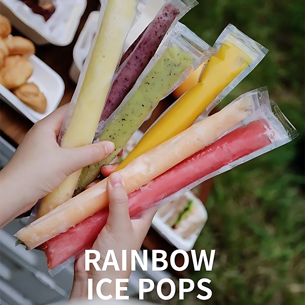 100-1000PCS Ice Bag Making Disposable Popsicle Ice Bag Home-made Cream Self-sealing Transparent Food Fruit
