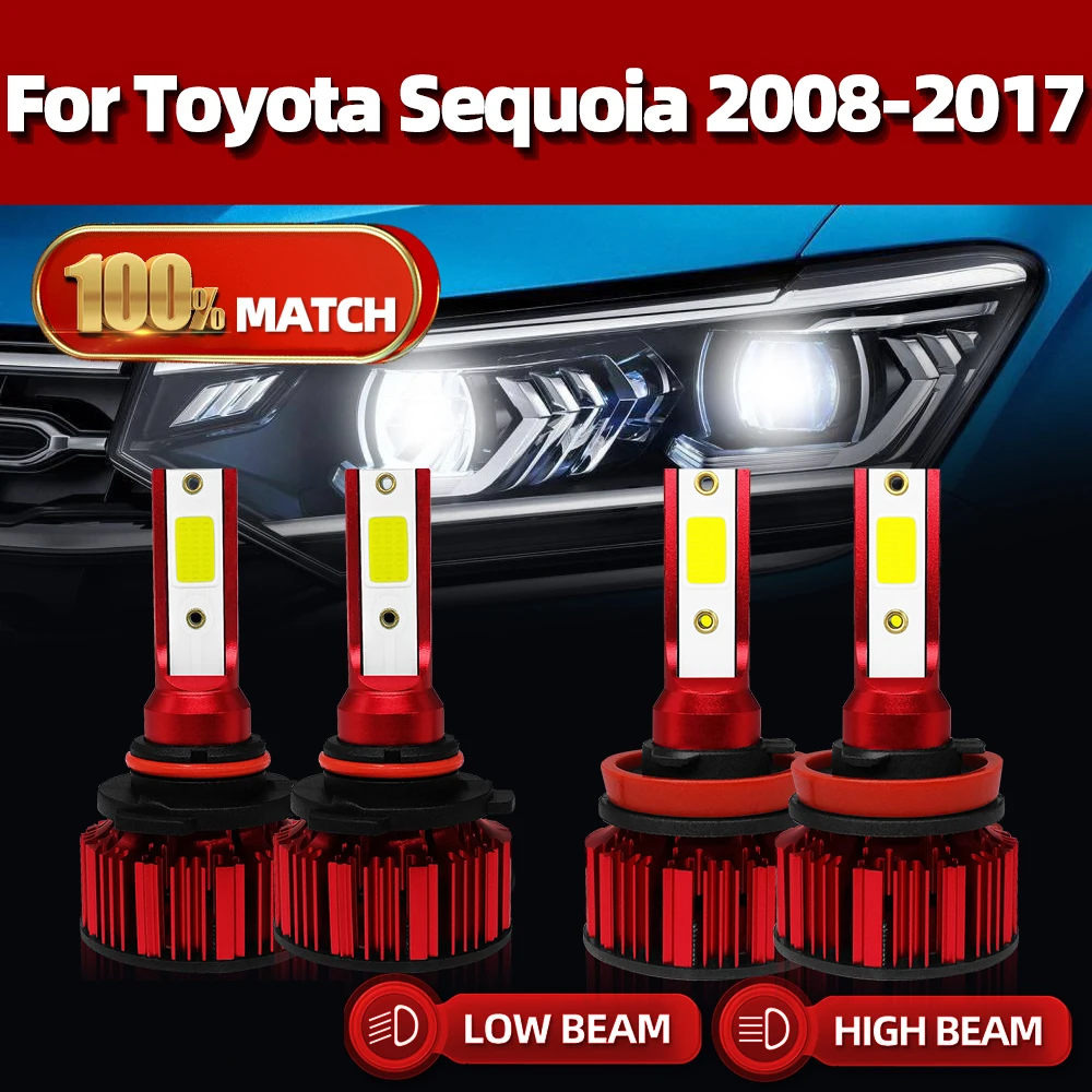 

LED Canbus Headlight 240W 40000LM H11 9005 HB3 Turbo Car Light 12V 6000K For Toyota Sequoia 2008-2012 2013 2014 2015 2016 2017