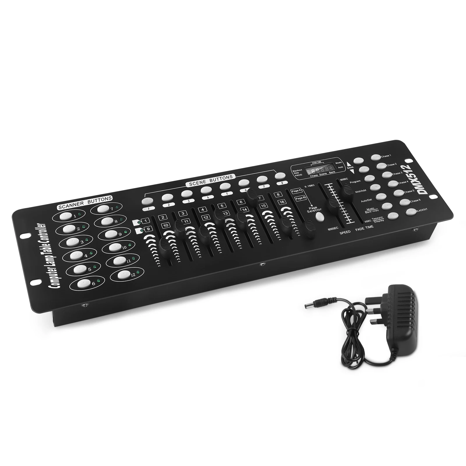 

Black Grand Console DMX and MIDI Operator 192 Channel Light Controller for Live Concerts KTV DJs Clubs