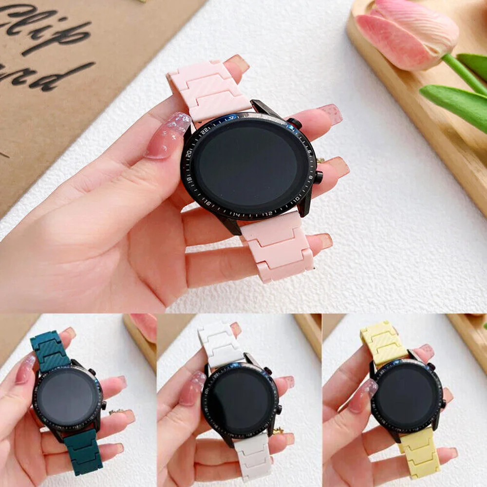 

Ремешок из углеродного волокна для Samsung Galaxy watch 4/3/5/pro/classic/Active 2/Gear S3 20 мм/22 мм, звеньевой браслет Huawei gt 3-pro-2-2e, ремешок