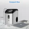 Countertop Ice Maker with Soft Chewable Ice, Portable Ice Maker with Self-Cleaning, 33Lbs/24Hrs, One-Key Operation 5