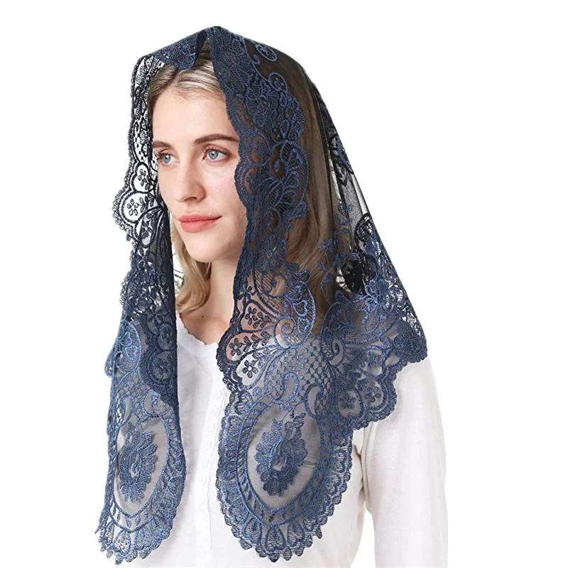 Bridal Veil Spanish Style Lace Mantilla Women Head Covering Catholic Veil Wedding Veil