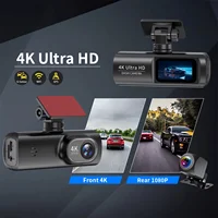Caméra de tableau de bord 4K 3840x2160P GPS WIFI voiture DVR avant et arrière double objectif caméra de voiture automatique avec Vision nocturne Dashcam 24H moniteur de stationnement 3