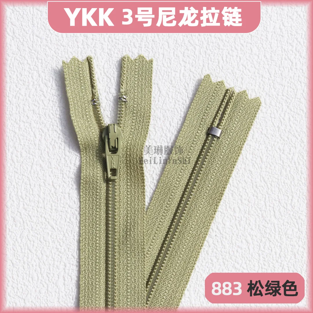 30 50 100 Stück YKK3 # Nylon-Reißverschluss mit geschlossenem Ende, 18 cm, Bekleidungszubehör, Original-Hosenreißverschluss – Detail 6