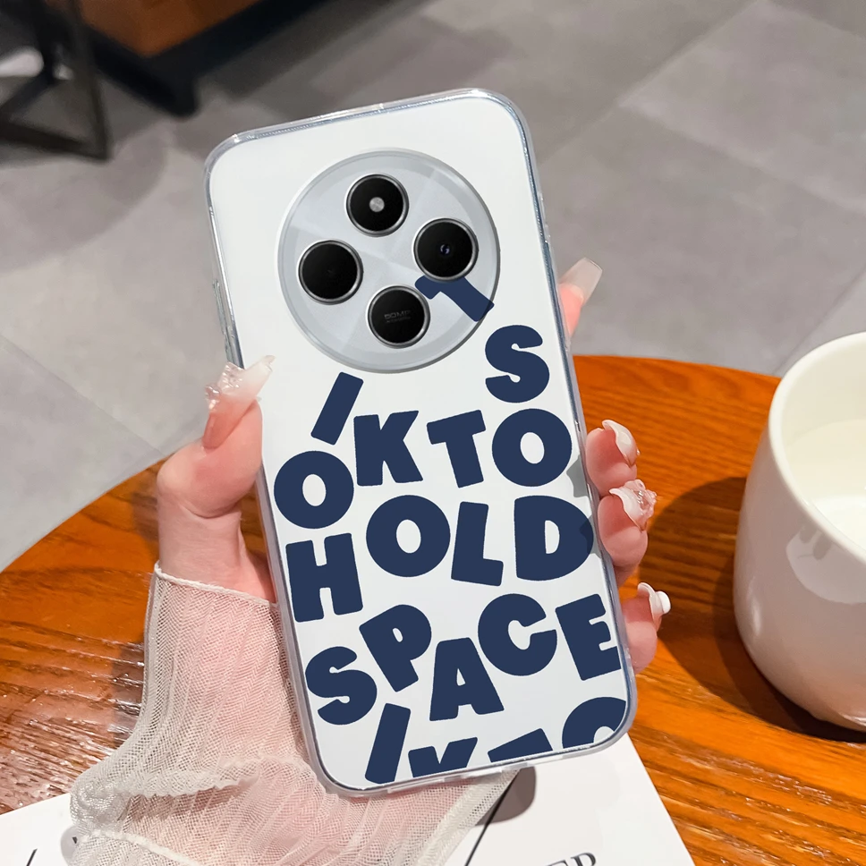 Cute Healing Pattern Clear Soft TPU Silicone Shockproof Phone Case