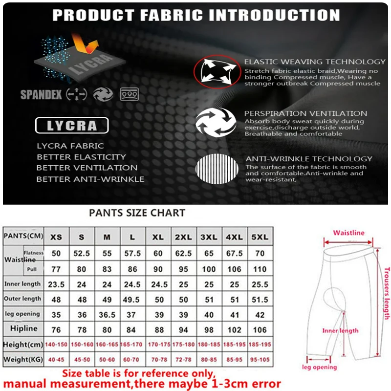 Solid Color Sports Shorts Cycling Bib Men Men's Equipment Summer Pants Man Short Mtb Gel Bike Bretelles Bibs Culotte Triathlon