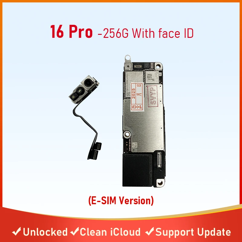 iPhone 16/16 Pro/16 Pro Max用マザーボード（Face ID付き、256GB