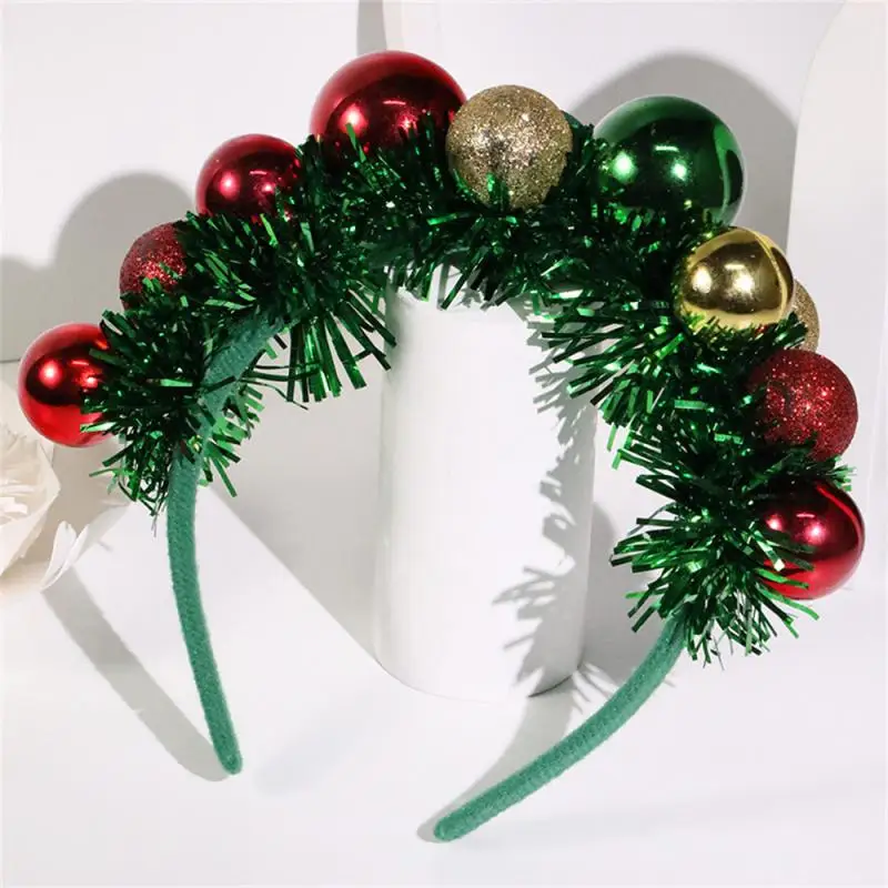 Christmas Headbands Green Headwear Christmas Gifts For Children Women Girls Cosplay Hair Hoop Party Headdress