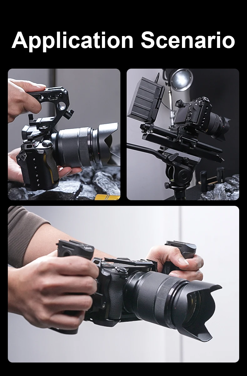 Camera Cage  for DSLR SONY A6700 with Multiple Expansion Holes Photography Prote