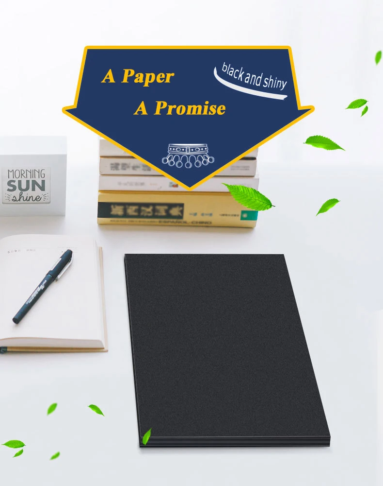 A4 Black Kraft Paper DIY Handmake Card Making Craft Paper Thick Paperboard Cardboard 20/50pcs 180g 230g 300g 400g