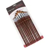 13pcs Artist Filbert Paint Brushes Set Wood Long Handle Soft Anti-Shedding Nylon Hair for Acrylic Oil Watercolor Gouache Paint 5