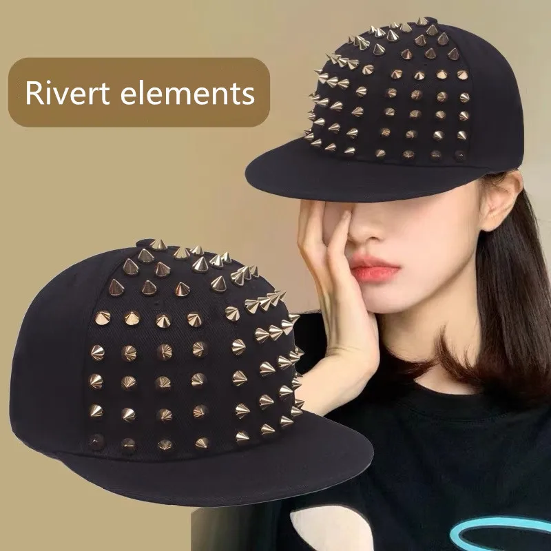 

New adult Sports punk studs snapback hats Visor cap Youth students Hip hop Rock dancing trucker caps