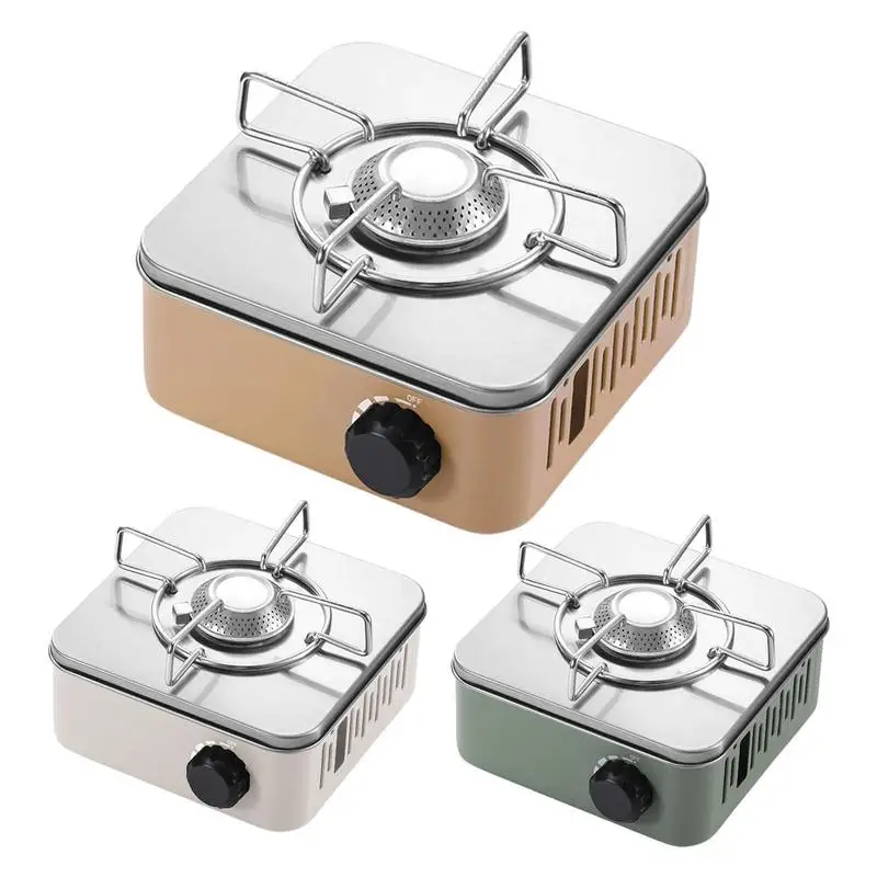 Camping Titanium Gas Stove Strong Trips Cooking Set Super Folding Burner Grill Outdoor Super Light Travel Supplies Cooking Tool portable stove