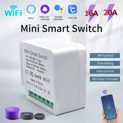 WiFi Mini Smart Switch Module with App and Voice Control - 20A (Ivory)
