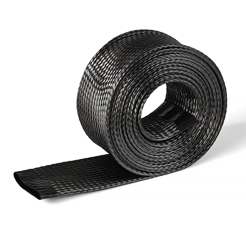 탄소 섬유 튜브 고강도 보호 슬리브, 고온 저항 편조 메쉬 와이어 슬리브, 2mm-40mm