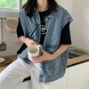 Loose Denim Vest Women's Korean Style Student Jacket Slimming Versatile Fashionable Harajuku Casual Sleeveless Tank Top Trendy