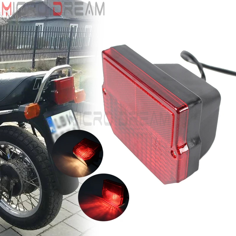 E-Mark Retro Filamenti Moto Fanale Posteriore Per Mz Etz 150 250 251 301 Simson Sr50 S51 Suzuki Ts 125 150 250 Luci Posteriori Freno
