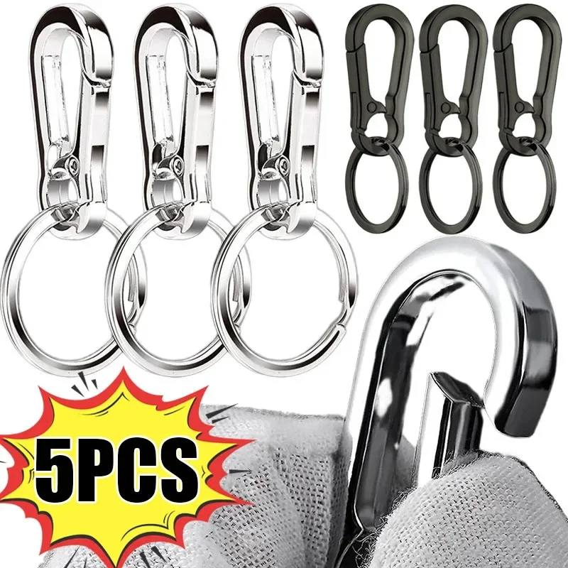 

1/2/5Pcs Gourd Buckle Keychains Climbing Hook Zinc Alloy Car Strong Carabiner Shape Keychain Accessories Metal Key Chain Ring