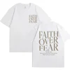 Faith Over Fear Christian Women T-shirts Christian Clothes Jesus Fashion Trendy T-shirts Bible Verse Sportwear Aesthetic Clothes 3