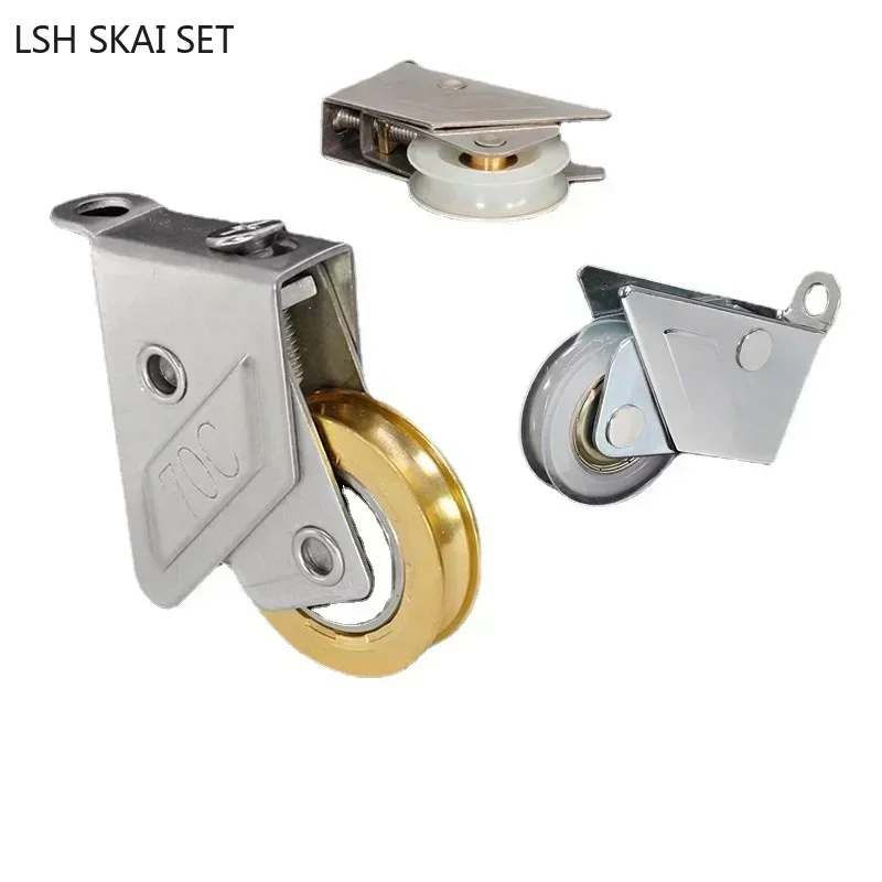 Sliding Door Roller 2Pc Aluminum Alloy Window Pulley Shower Door Wheels Cabinet Pulleys Furniture Hardware