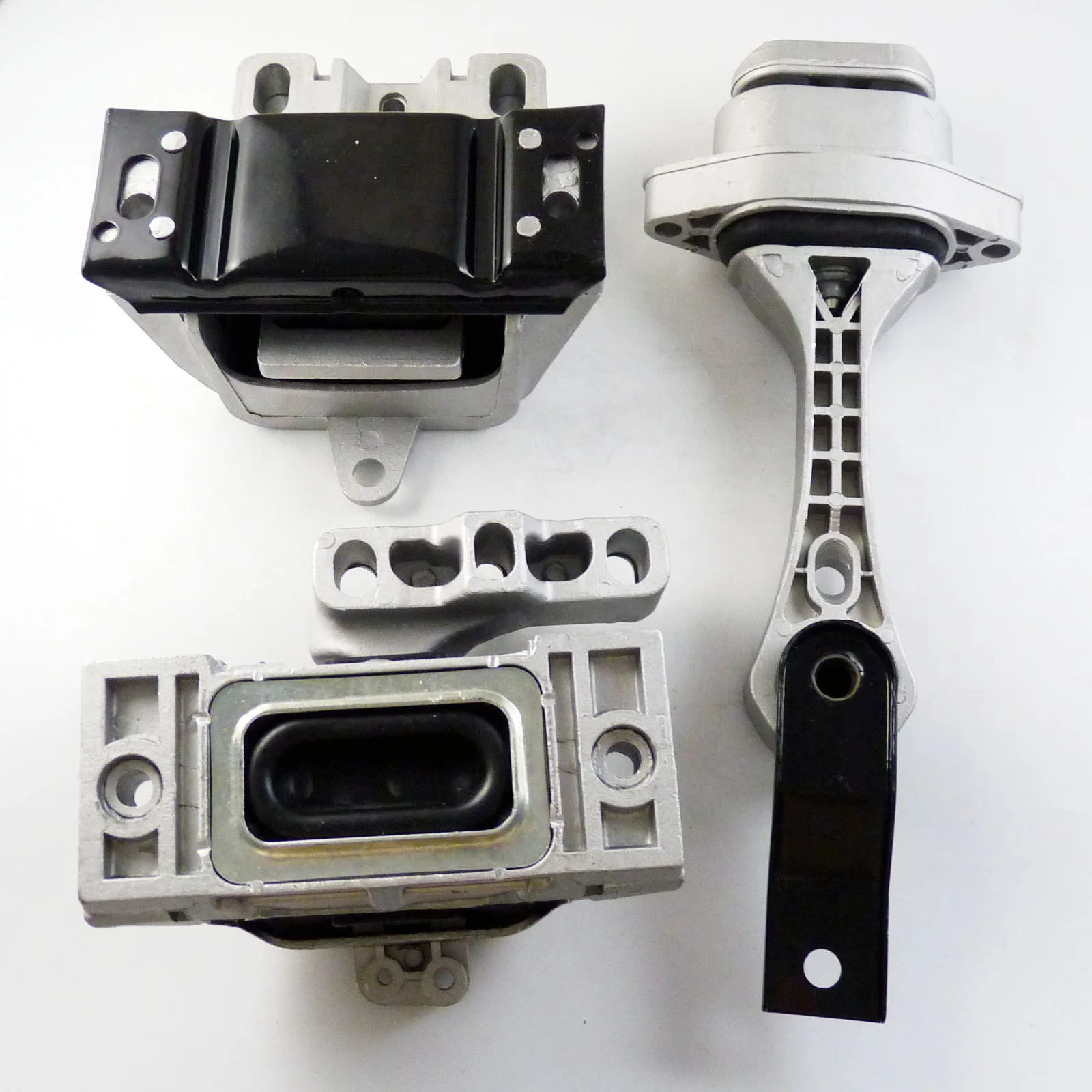 WOLFIGO Set 3PCS Motor & Trans. Mount Front Left Right and Right Rear Set for 1998-2006 VW Beetle Golf Jetta 1.8L 2.0L