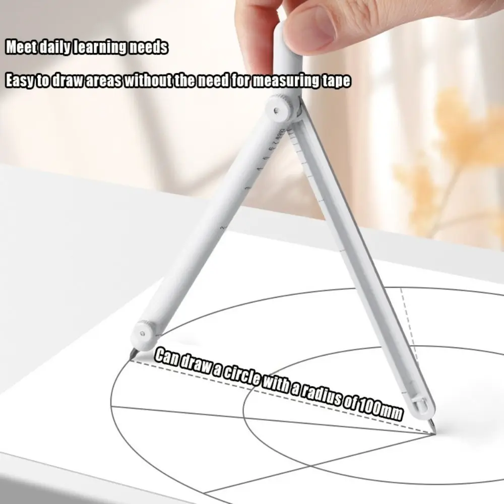 두꺼운 금속 나침반 디지털 디스플레이 실용적인 자 나침반 키트 펜 모양의 수학 원형 그리기 도구 학교 사무실